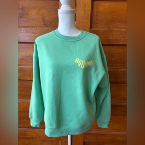 Green Sweatshirt with Yellow 'Howdy' Print